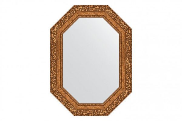 Wall mirror in a baguette frame EVOFORM Polygon BY 7145, bronze vignette 55x75 cm