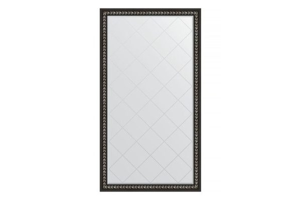Floor mirror with engraving in a baguette frame EVOFORM BY 6348 black artdeco 110x199 cm