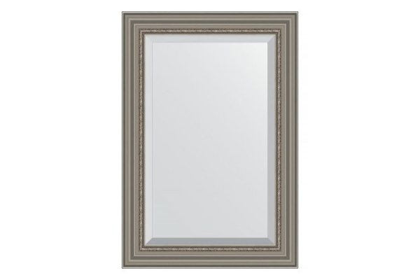 Wall mirror with bevel in a baguette frame EVOFORM BY 1277 Roman silver 66x96 cm