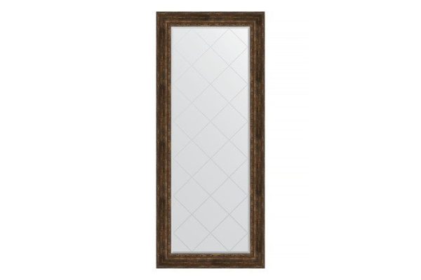 Floor mirror with engraving in a baguette frame EVOFORM BY 6340 aged wood with ornament 87x207 cm