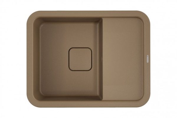 Inset sink with drainer OMOIKIRI Tasogare 65-CA 4993486, caramel 65x51x19 cm