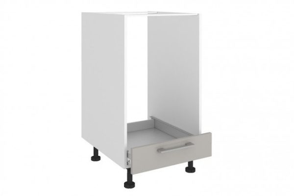 Front for a floor cabinet for appliances with a drawer Amika, pearl gray glossy color