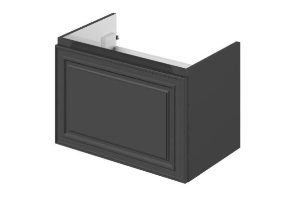 Wall-mounted sink cabinet Verona 59.7 cm, frame color graphite, facade graphite