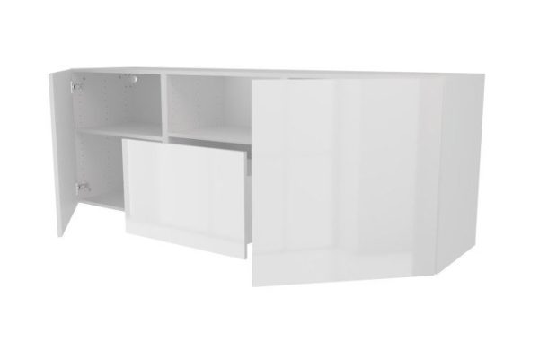 b66y924t6eox8q3jqm6qyls3rgtyhm11.jpg Cabinet 2 doors, drawer and shelf Oscar Amika 180x64 with push to open, white / white gloss