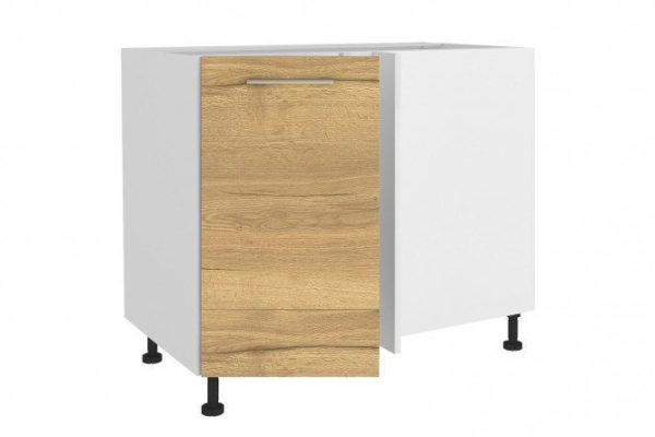 Facade with corner for Amika floor corner cabinet 39.6x71.6 cm, Halifax oak color