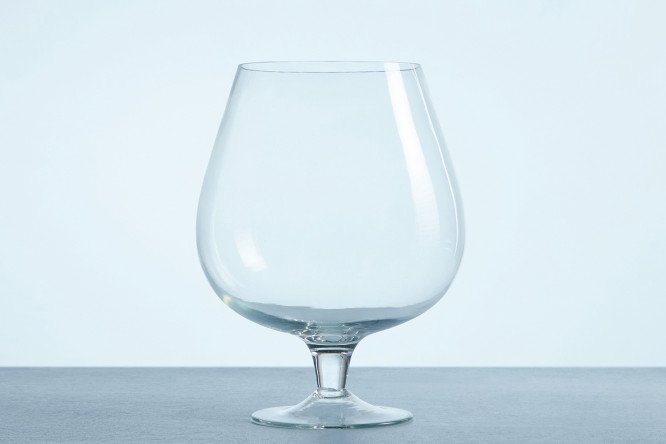 Decorative vase-glass EVIS Brandy 28 cm, Glass