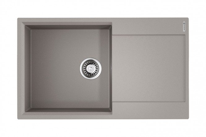 Inset sink with wing OMOIKIRI Daisen 86-GR 4993698, gray 86x50x19 cm