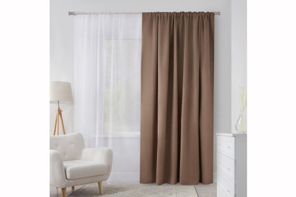 Tape curtain ESTUDI BLANCO Fabia 250x280 cm, 1 piece, beige