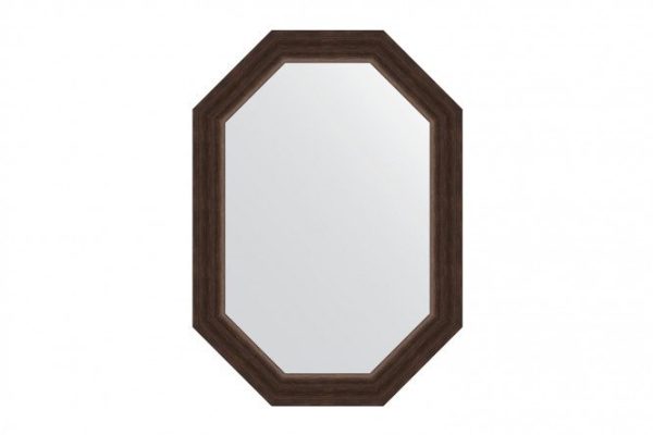 Wall mirror in a baguette frame EVOFORM Polygon BY 7065, rosewood 51x71 cm
