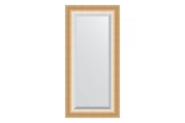 Wall mirror with bevel in a baguette frame EVOFORM Etched gold 56x116 cm