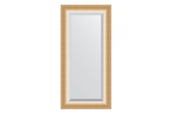 Wall mirror with bevel in a baguette frame EVOFORM Etched gold 56x116 cm
