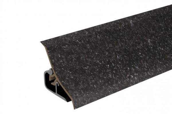 Skirting board Cezar Black Detroit 300x1.8x1.8 cm