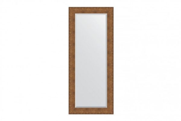 Wall mirror with bevel in a baguette frame EVOFORM BY 3951 copper chain mail 62x147 cm