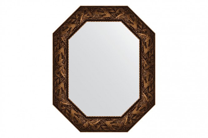 Wall mirror in a baguette frame EVOFORM Polygon BY 7230, Byzantium bronze 63x78 cm