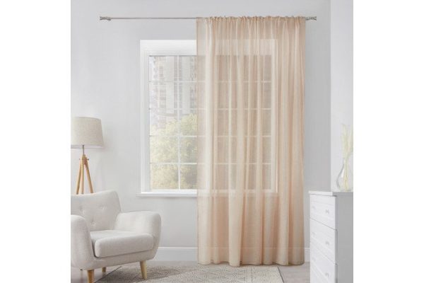 Tulle with ribbon ESTUDI BLANCO Kelly 300x280 cm, 1 piece, beige