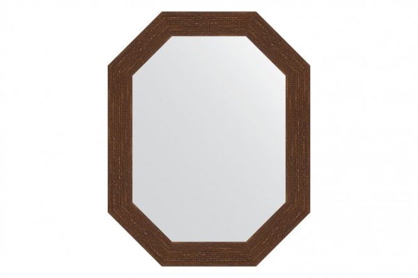 Wall mirror in a baguette frame EVOFORM Polygon BY 7090, antique copper mosaic 57x72 cm