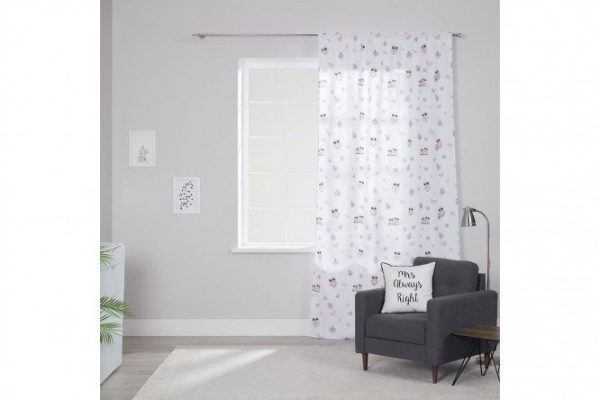 Children's tulle on MICASA Owly ribbon 1 piece, color white/pink/violet/beige, 150x280 cm