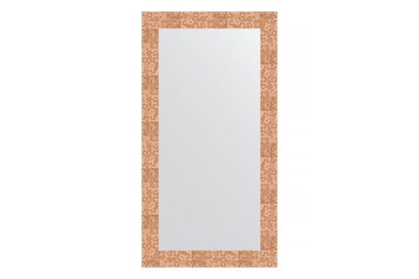 Wall mirror in a baguette frame EVOFORM honeycomb copper 66x116 cm