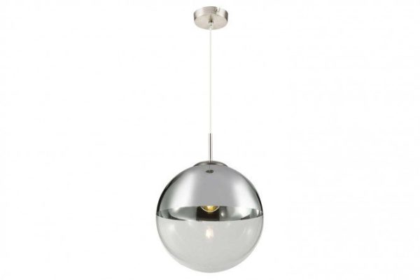 Hanging lamp TOPLIGHT Glass chrome 2 sq.m., 25x120x25 cm, E27