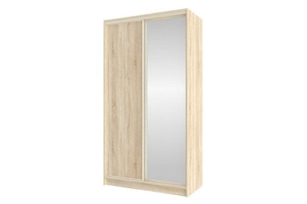 Sliding wardrobe Home 123.2x229.5 cm, Sonoma oak, with one mirror