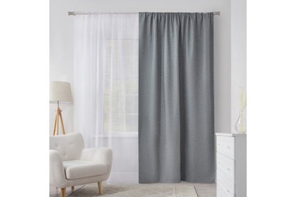Ribbon curtain MICASA Stella 180x280 cm, 1 piece, gray