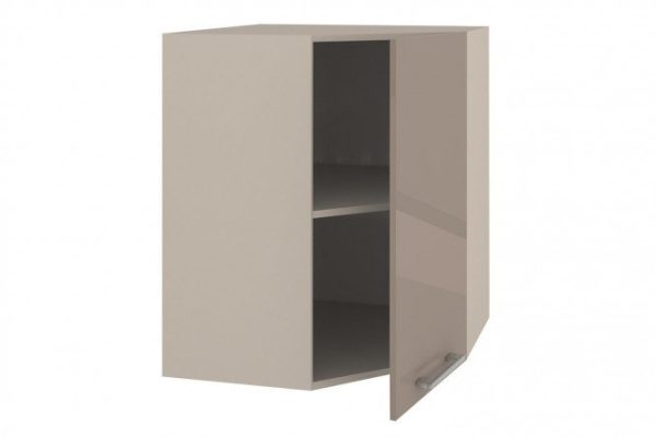 Front for wall-mounted corner cabinet Amika 36.3x71.6 cm, stone gray color