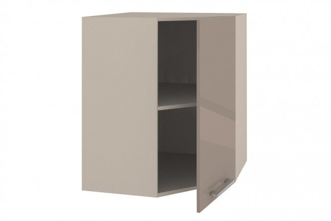Front for wall-mounted corner cabinet Amika 36.3x71.6 cm, stone gray color