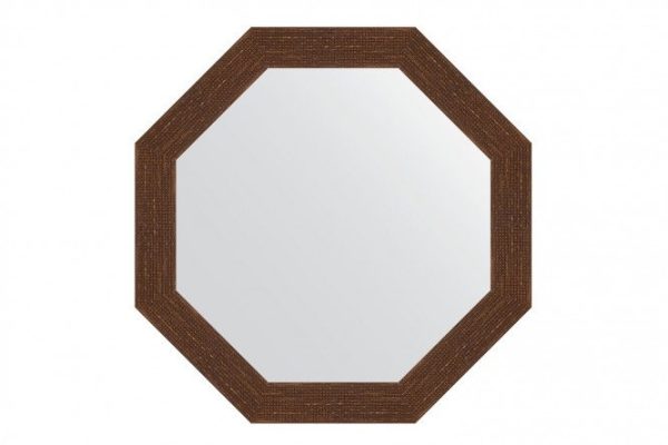 Wall mirror in a baguette frame EVOFORM Octagon BY 7305, antique copper mosaic 67x67 cm