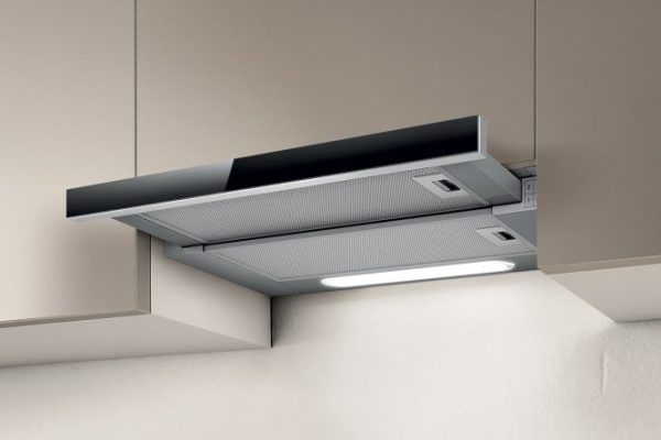 Hood ELICA ELITE 14 LUX GRVT/A/60 color black, 59x18x28 cm