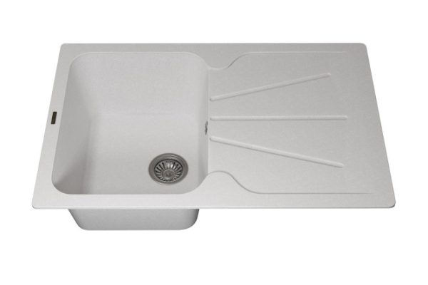 Kitchen sink with wing Quartz UPD-04 3910202112 78x51x21.7 cm