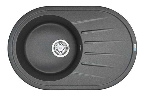 Inset sink with drainer GRANULA Standart 7601 76x50x20 cm