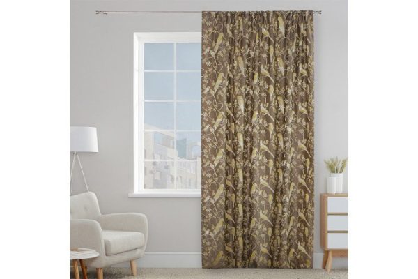 Curtain ESTUDI BLANCO Nori 180x280 cm, 1 piece, color brown, green, white