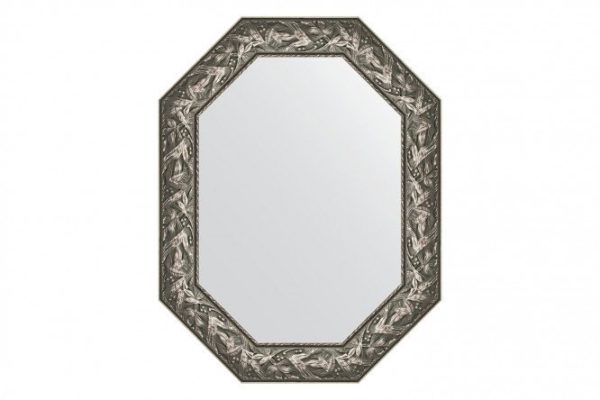 Wall mirror in a baguette frame EVOFORM Polygon BY 7227, Byzantium silver 68x88 cm