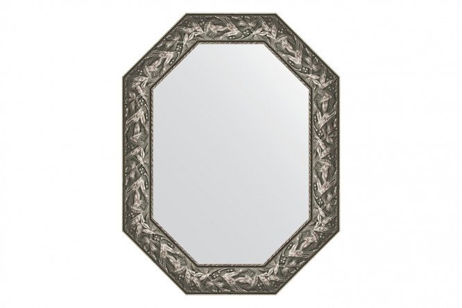 Wall mirror in a baguette frame EVOFORM Polygon BY 7227, Byzantium silver 68x88 cm