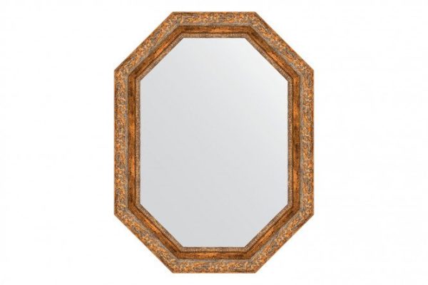 Wall mirror in a baguette frame EVOFORM Polygon BY 7155, antique bronze vignette 65x85 cm