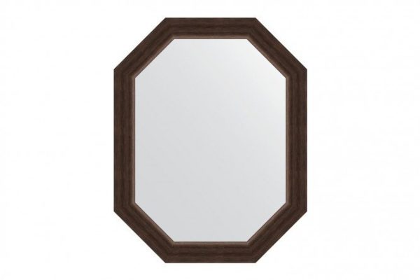 Wall mirror in a baguette frame EVOFORM Polygon BY 7066, rosewood 56x71 cm