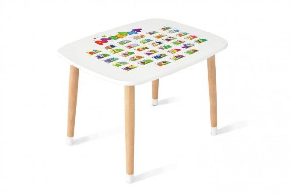 Table with Russian alphabet