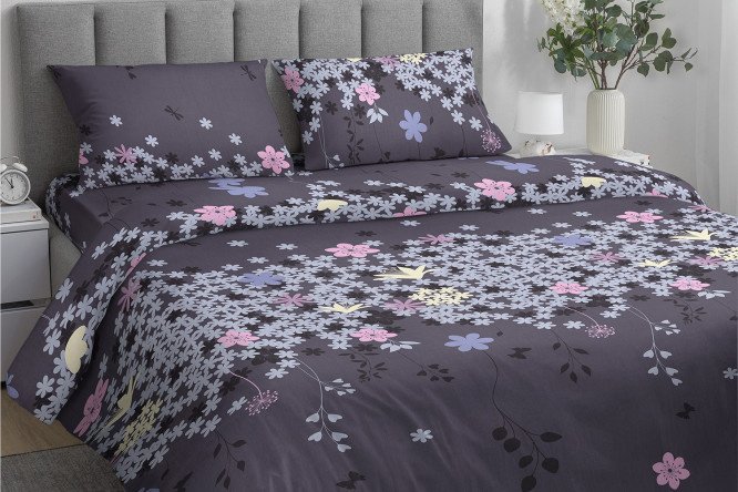 Bed linen set Forget-me-not Calico 145x215 cm, 1.5 sleeping