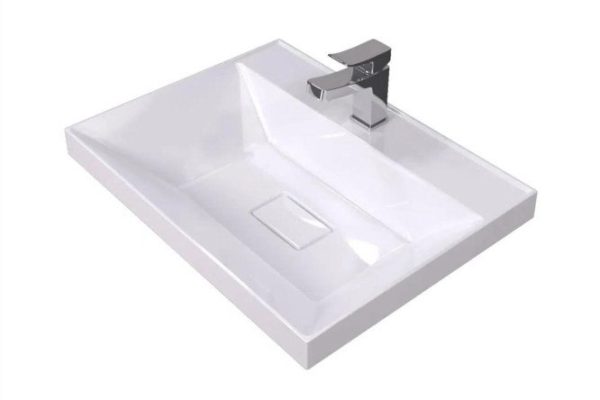 Bathroom sink Clasic New Semi-recessed, 70x16.3x45 cm