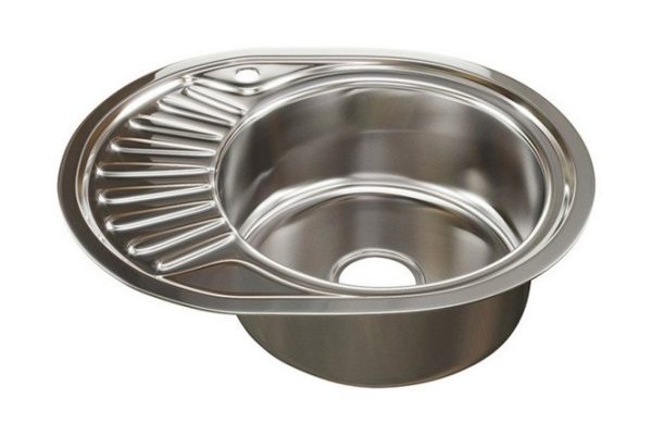 Inset sink with drainer MIXLINE 533710 57x45x18 cm