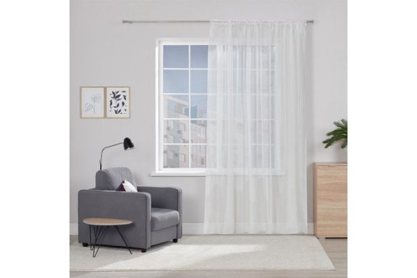 Tulle on ribbon MICASA Alda 300x280 cm, 1 piece, champagne color