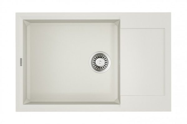 Inset sink with drainer OMOIKIRI Sakaime 78-LB-WH 4993903, white 78x50x20 cm