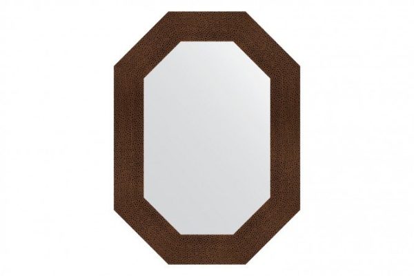Wall mirror in a baguette frame EVOFORM Polygon BY 7189, bronze lava 56x76 cm