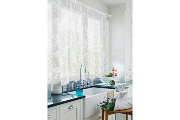 Kitchen tulle on Klematis ribbon 265x175 cm, 1 pc.