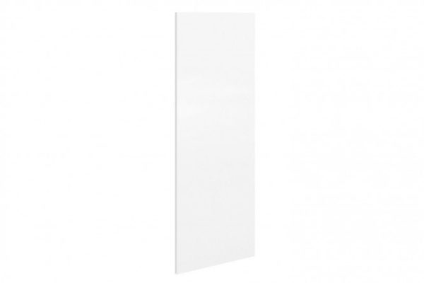 Decorative cover for tall wall cabinets Amika 35.3x96 cm, glossy white color