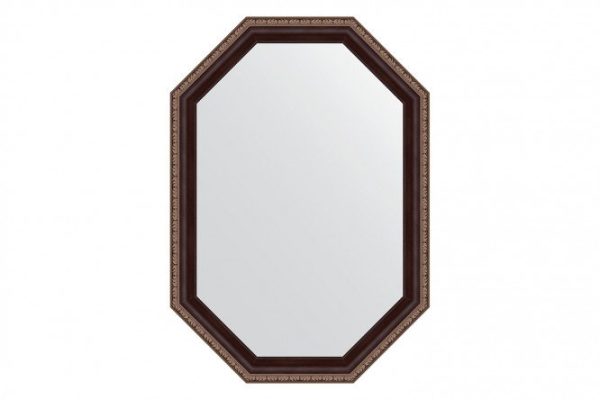 Wall mirror in a baguette frame EVOFORM Polygon BY 7273, mahogany with ornament 49x69 cm