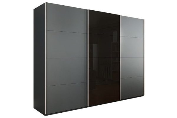bfgb1v0skp5qqpo01846i8e11wtq50sa.jpg 3-door wardrobe Comet 300x220x66 cm, diamond gray, black