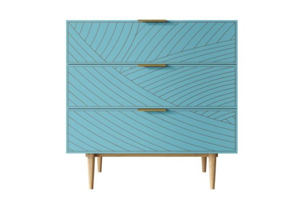 Line chest of drawers with 3 drawers