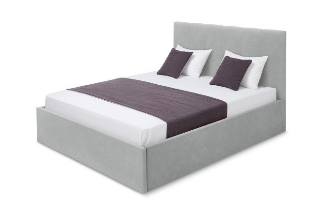 Bed with lifting mechanism Lorena color light gray 180x200 cm
