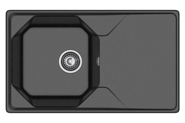 Inset sink with drainer GRANFEST Unique GF-U-840L 84x50x20 cm